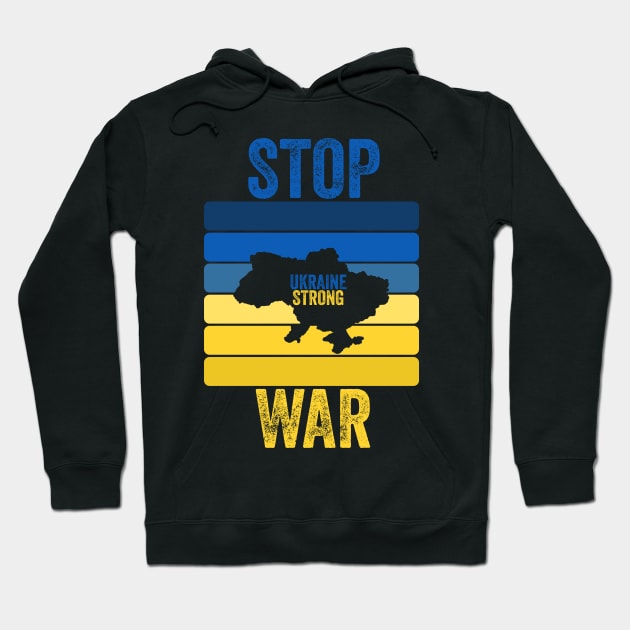 Stop War, Ukraine strong Hoodie by ComPix